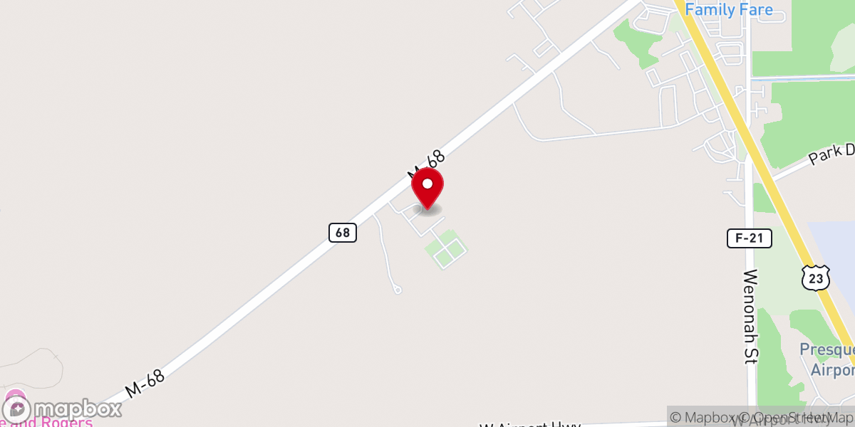 Map showing location of Peace Lutheran Church