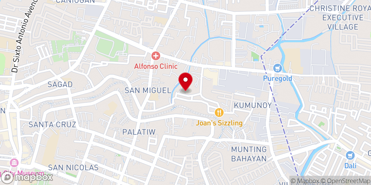 Map showing location of SAN MIGUEL EVANGELICAL CHRISTIAN CHURCH