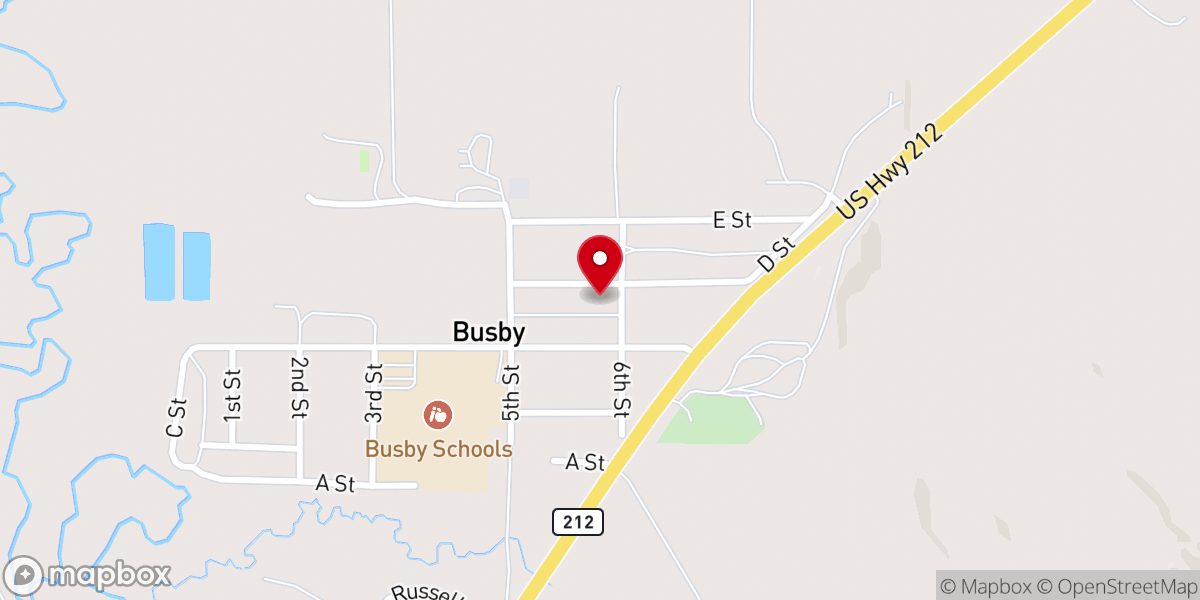 Map showing location of Assembly of God