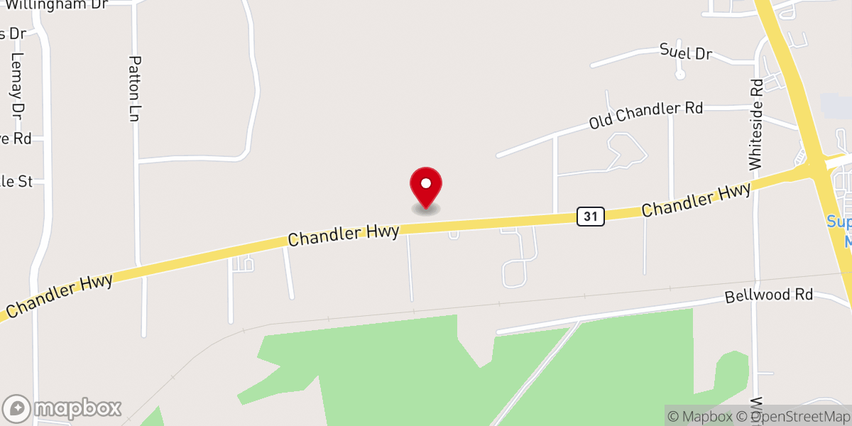 Map showing location of Calvary Chapel Tyler