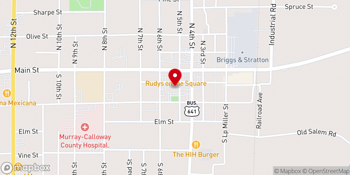 Map showing location of Murray First United Methodist Church