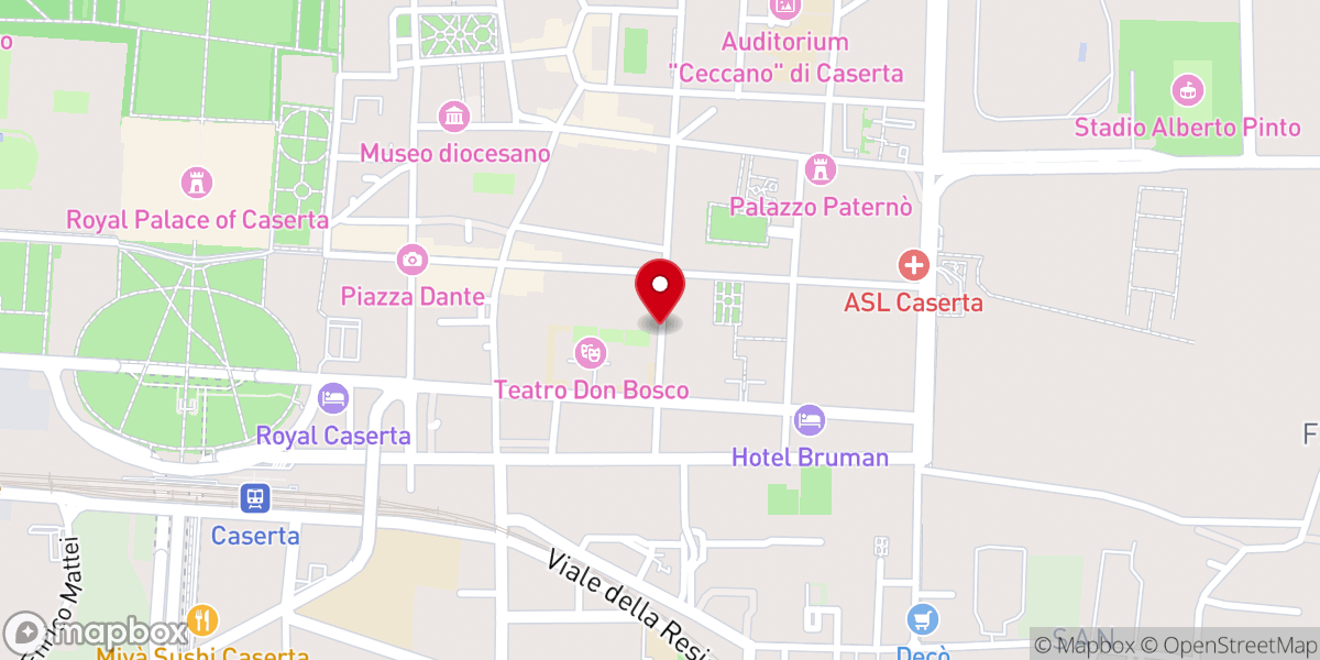 Map showing location of Oratorio Salesiano Caserta