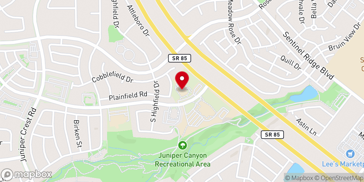 Map showing location of Awaken City Church