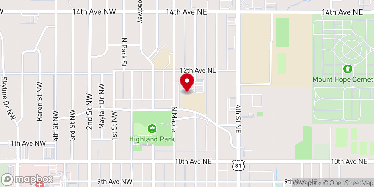 Map showing location of St. Martin's Lutheran School