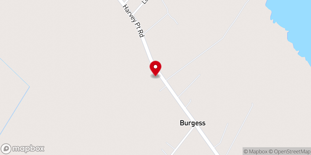Map showing location of Burgess Baptist Church