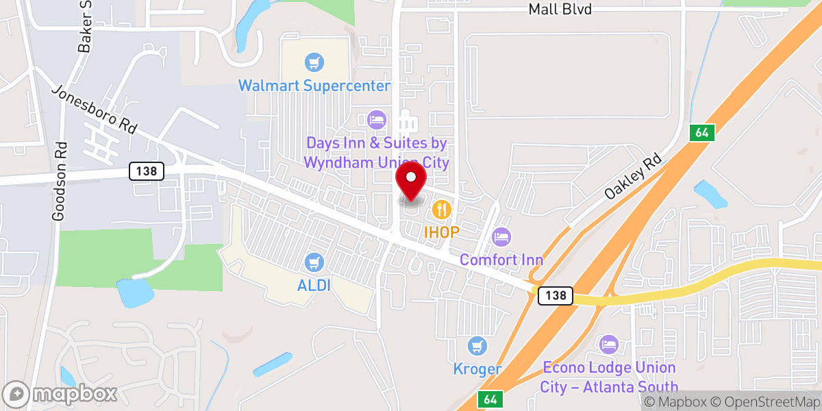Map showing location of New Creation Christian Church
