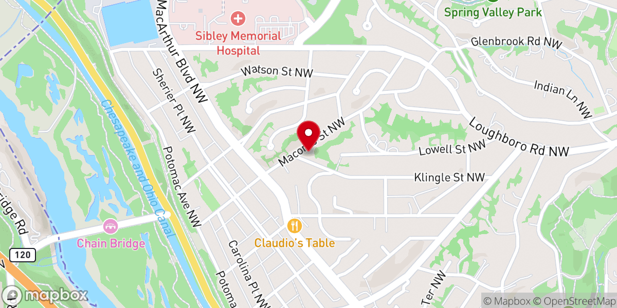 Map showing location of Saint David's Episcopal Church