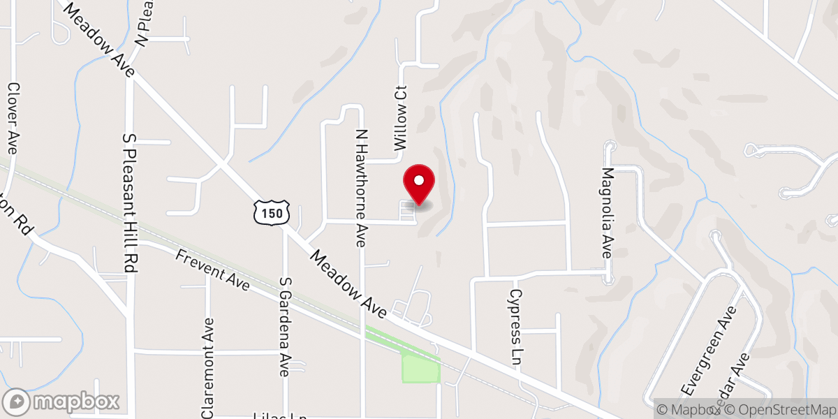 Map showing location of Twin Oaks Missionary Baptist