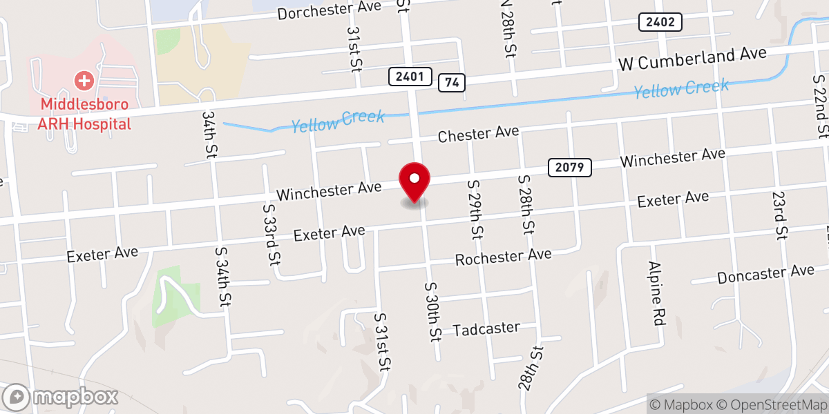 Map showing location of 30th Street Church of God
