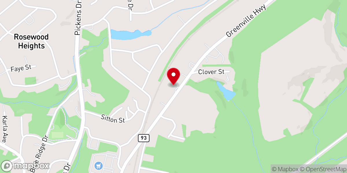 Map showing location of Emmanuel Baptist Church