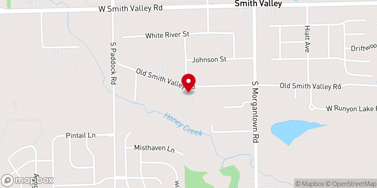 Map showing location of Smith Valley United Methodist church