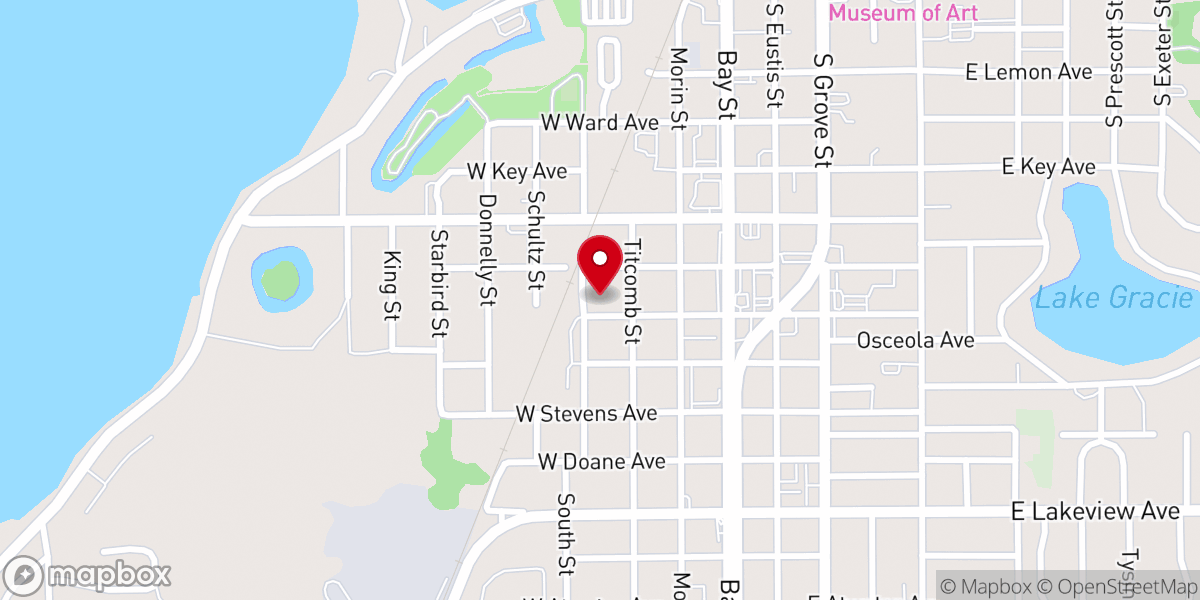 Map showing location of Poe's Memorial Baptist Church