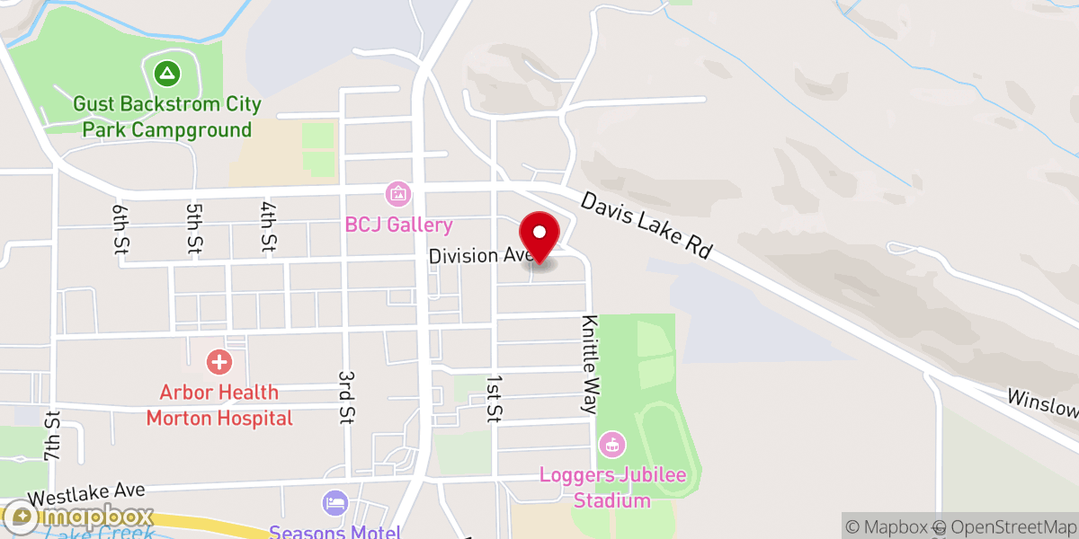 Map showing location of Morton Community Bible Church