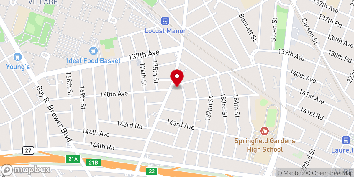 Map showing location of Salem Missionary Baptist Church