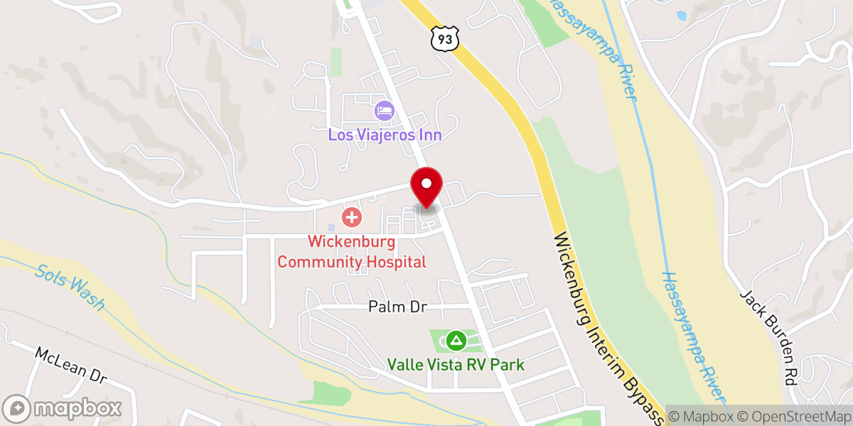 Map showing location of Calvary Baptist Church