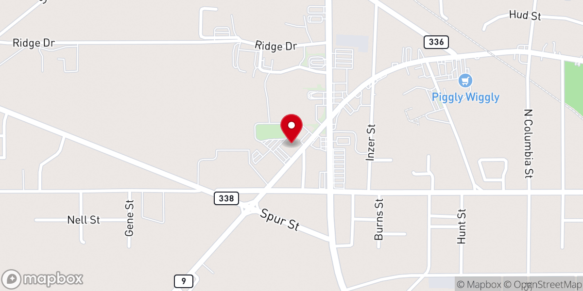 Map showing location of West Heights Baptist Church