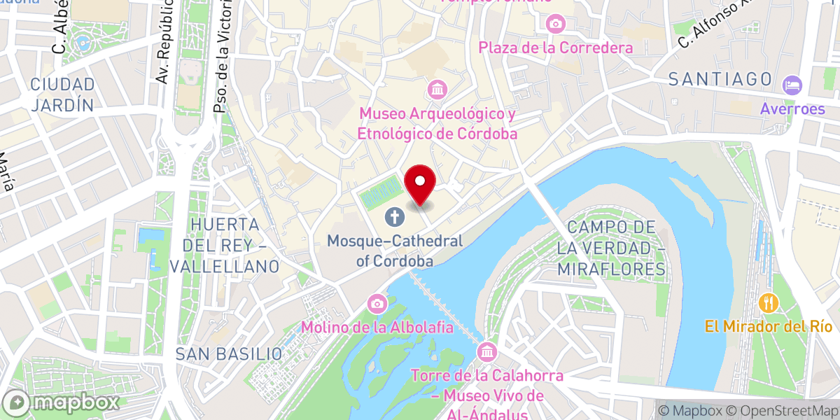Map showing location of Puerta de San José. Mezquita-Catedral de Córdoba