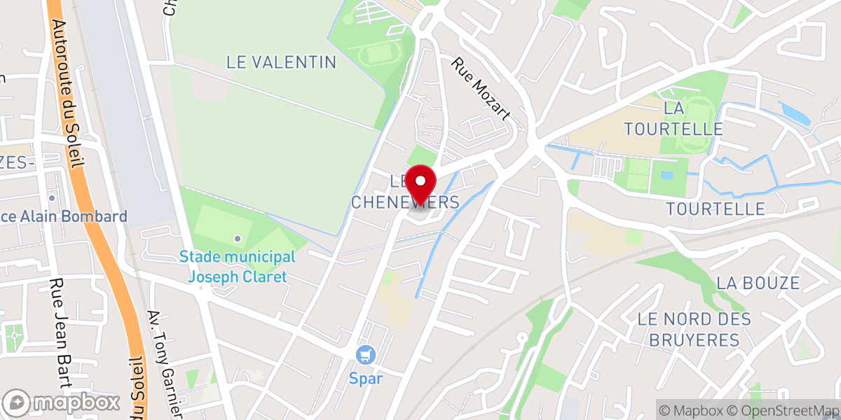 Map showing location of Temple protestant de Bourg-lès-Valence