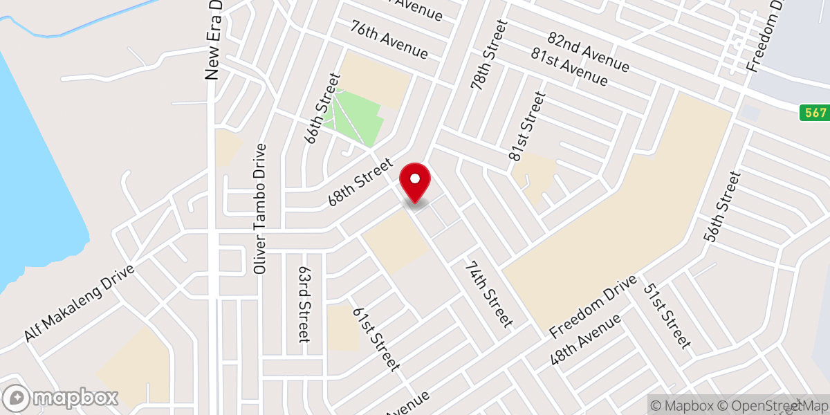 Map showing location of Lighthouse Chapel Polokwane