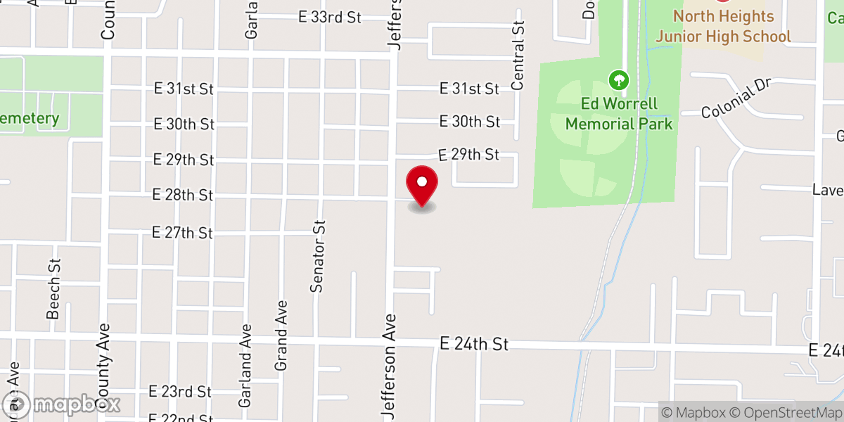 Map showing location of Apostolic Tabernacle United Pentecostal Church