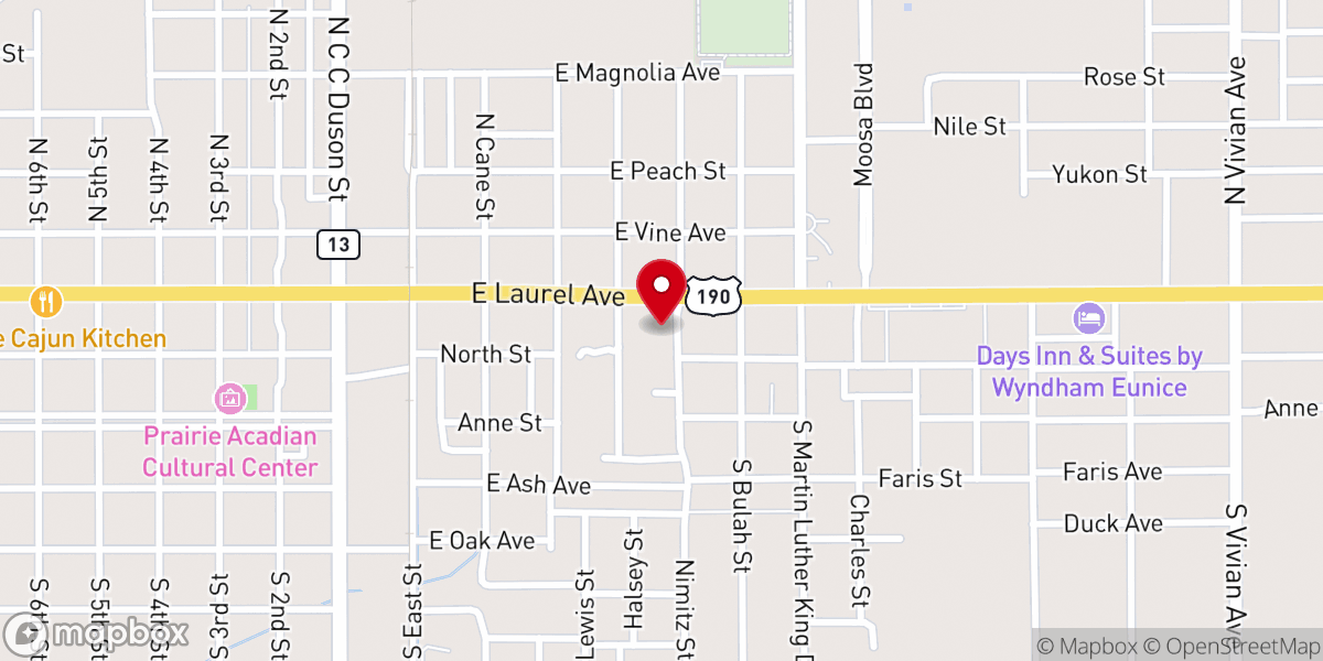 Map showing location of Freedom Baptist Church