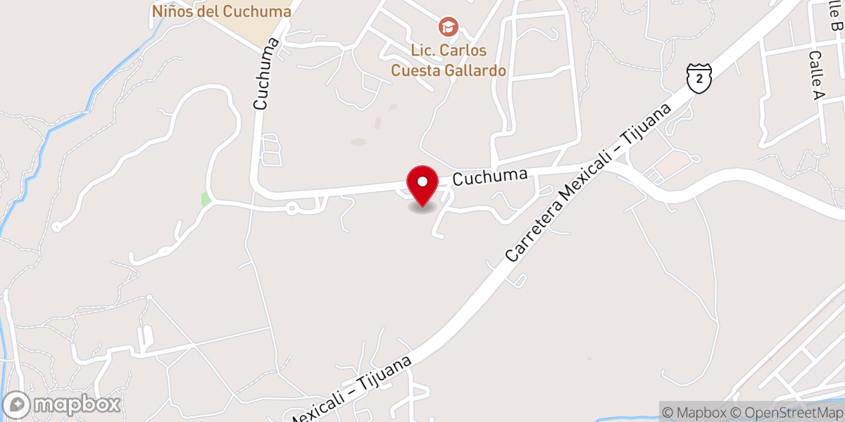 Map showing location of Rancho El Nazareno