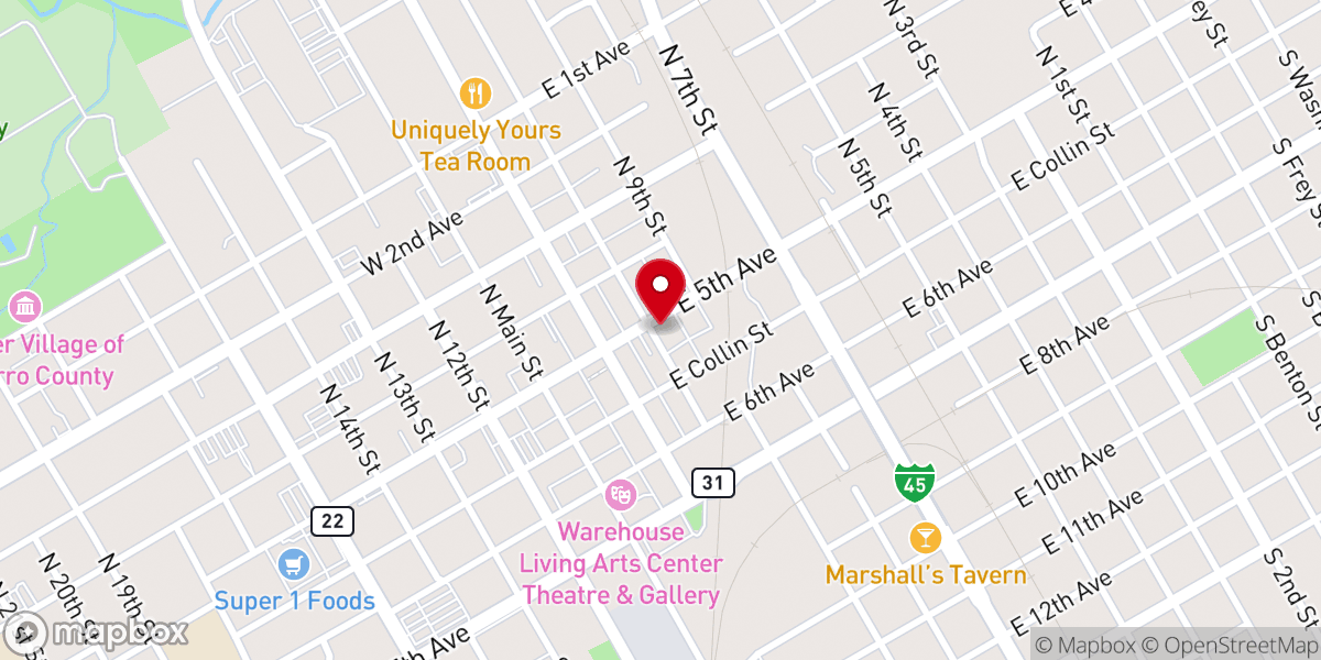 Map showing location of The S.P.O.T. Community Worship Center