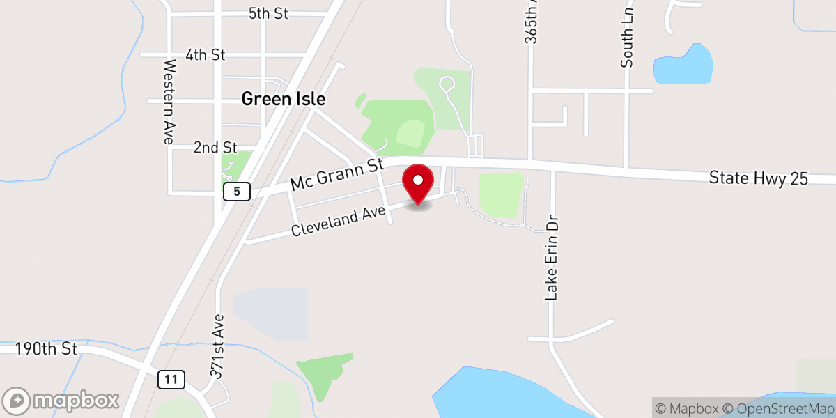 Map showing location of St Paul's Lutheran Church