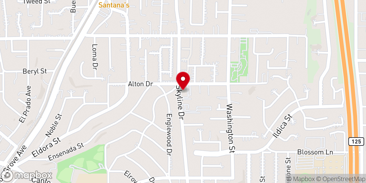 Map showing location of Lemon Grove Lutheran Church