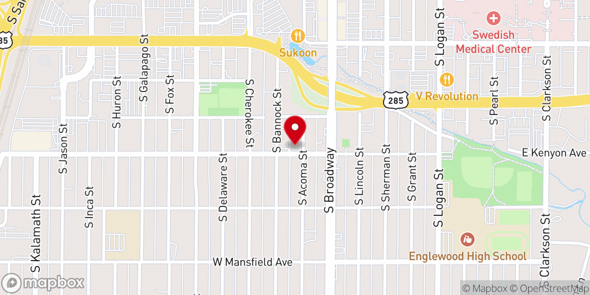 Map showing location of Immanuel Evangelical Lutheran Church