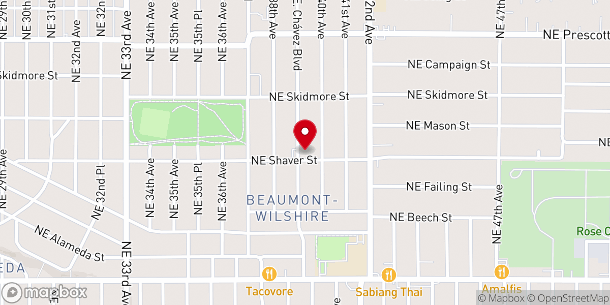 Map showing location of Wilshire United Methodist Church