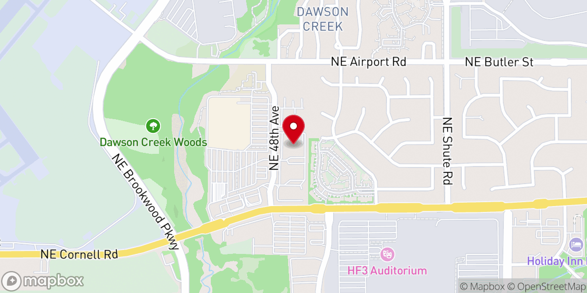 Map showing location of Athey Creek Hillsboro