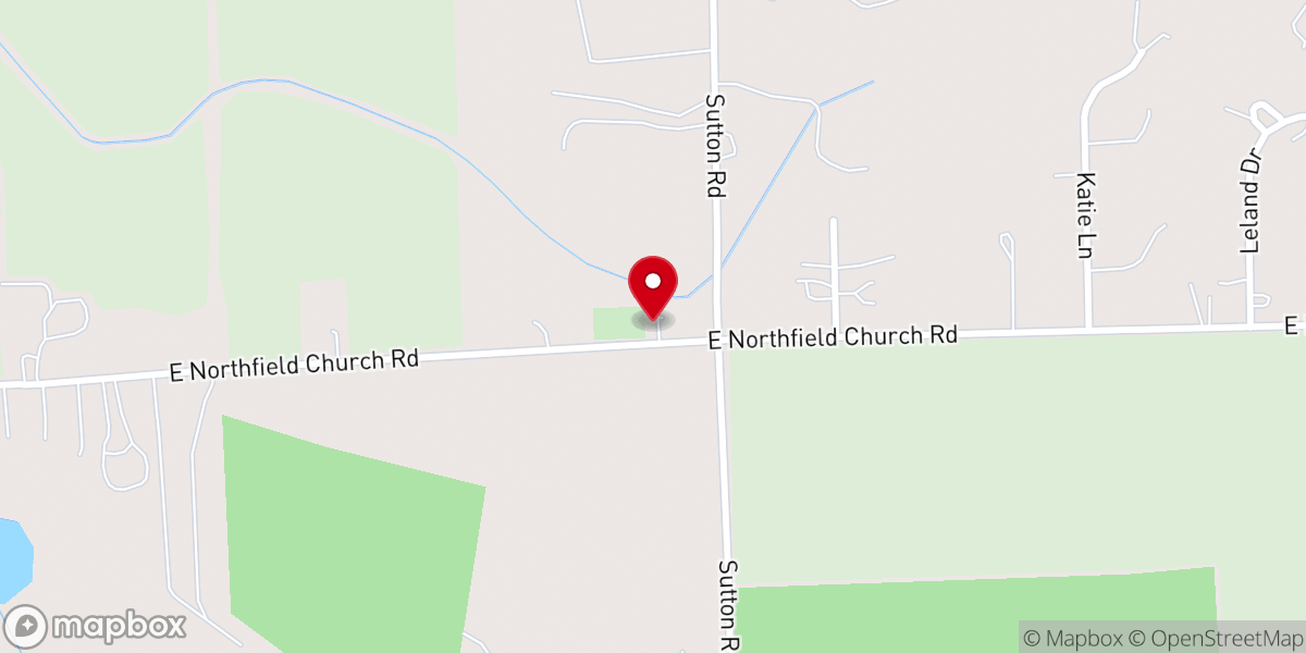 Map showing location of St John Lutheran Church
