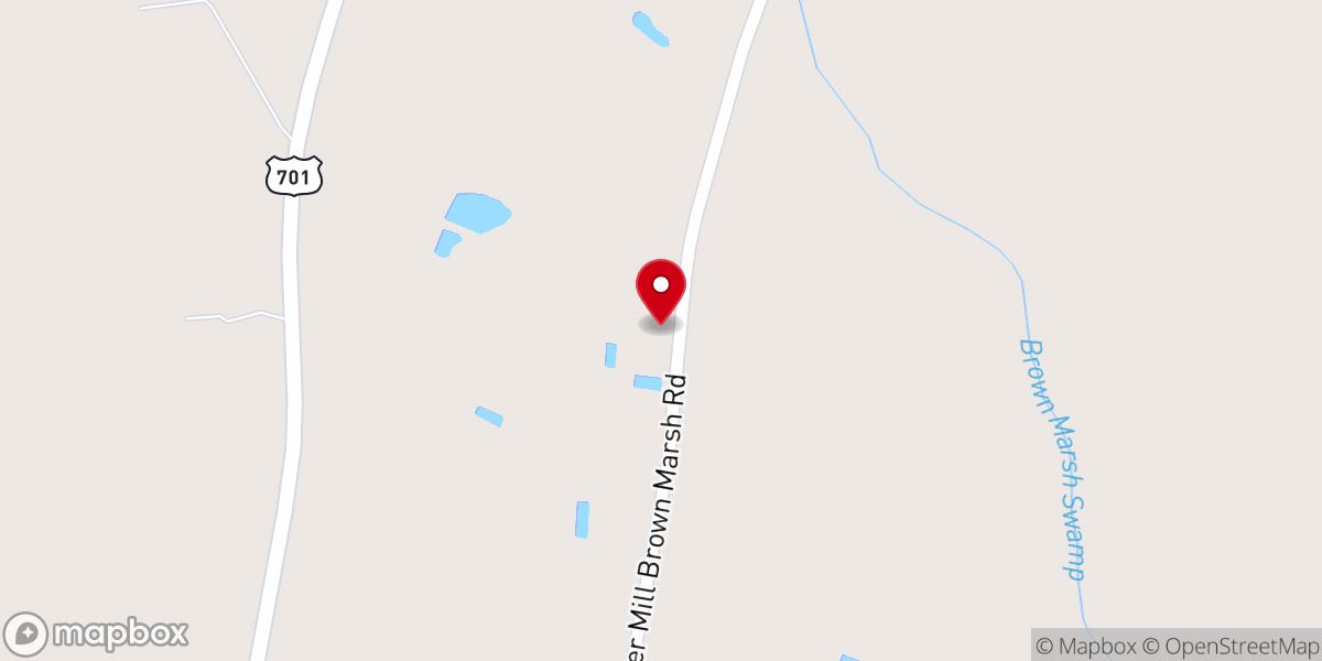 Map showing location of Salem Church