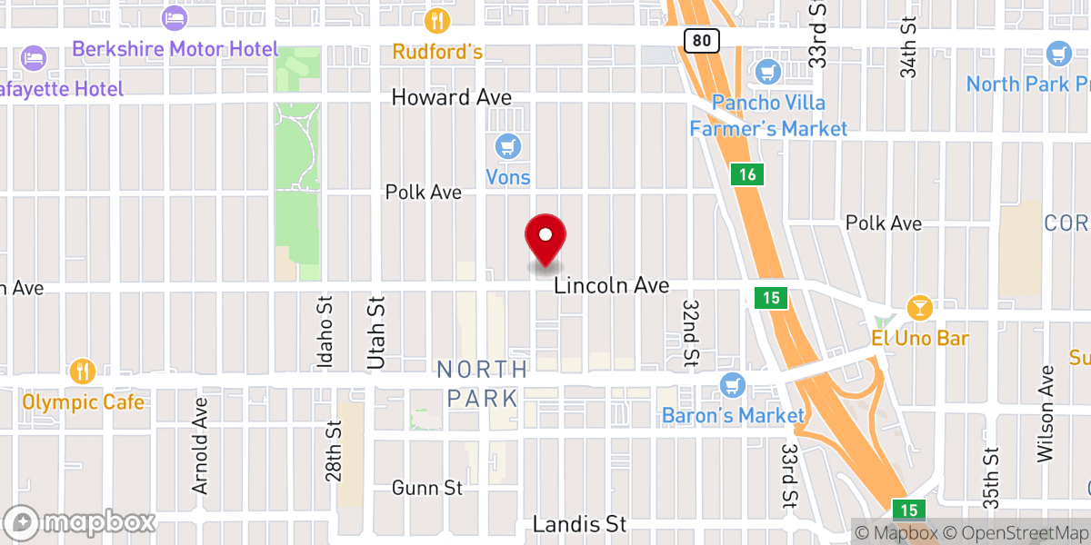 Map showing location of Our Saviors Evangelical Church
