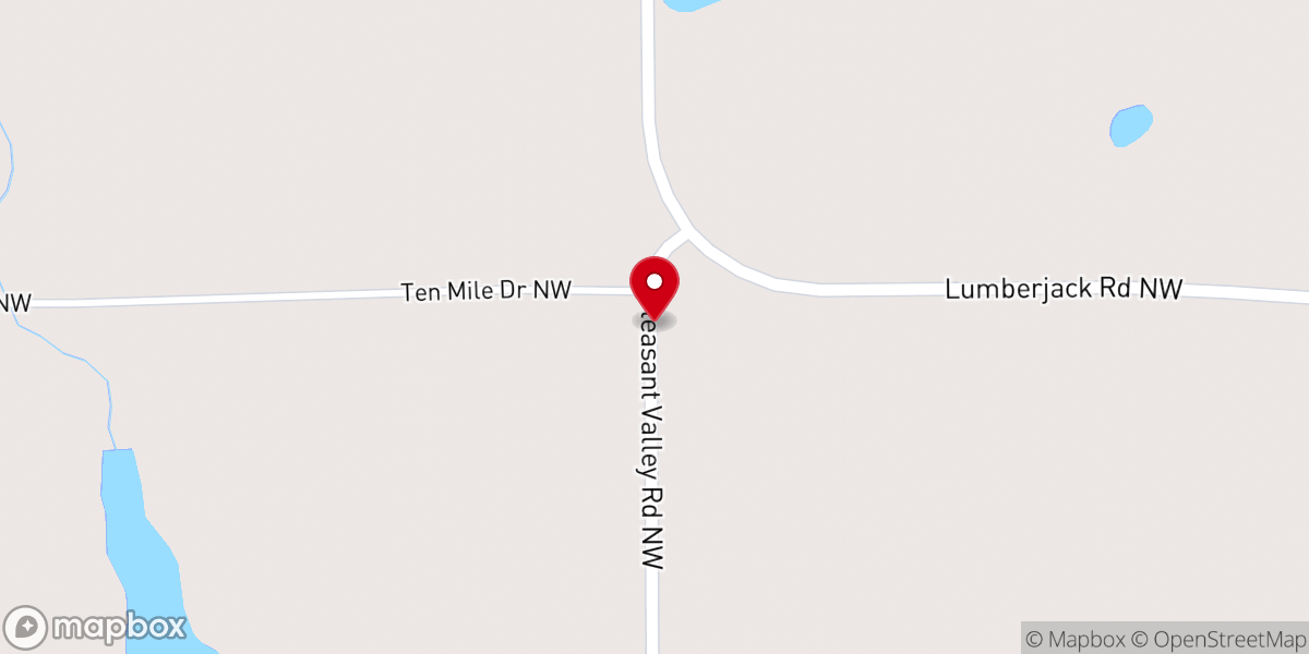 Map showing location of Pleasant Valley Church