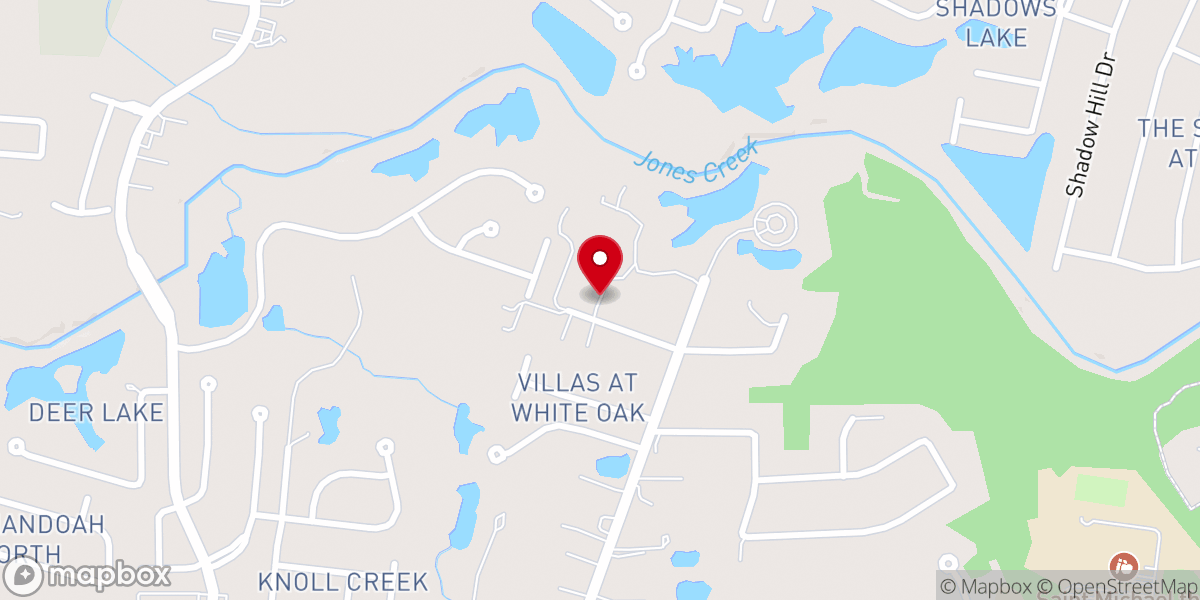 Map showing location of White Oak Estate and Gardens