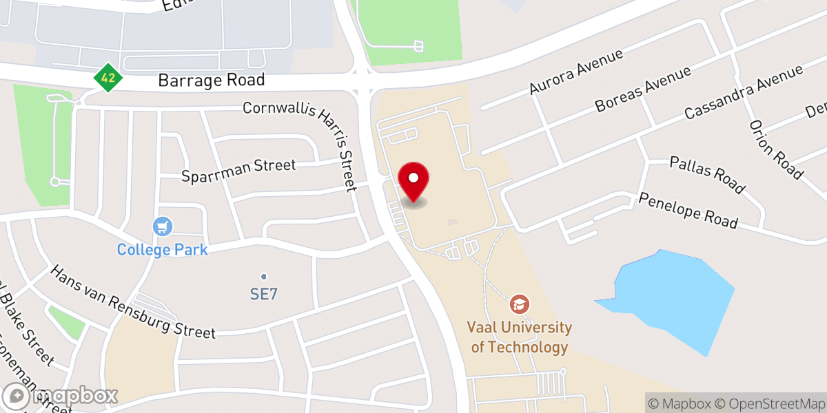 Map showing location of First Love Church VAAL