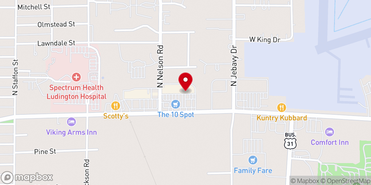 Map showing location of St Simon's Bargain Center