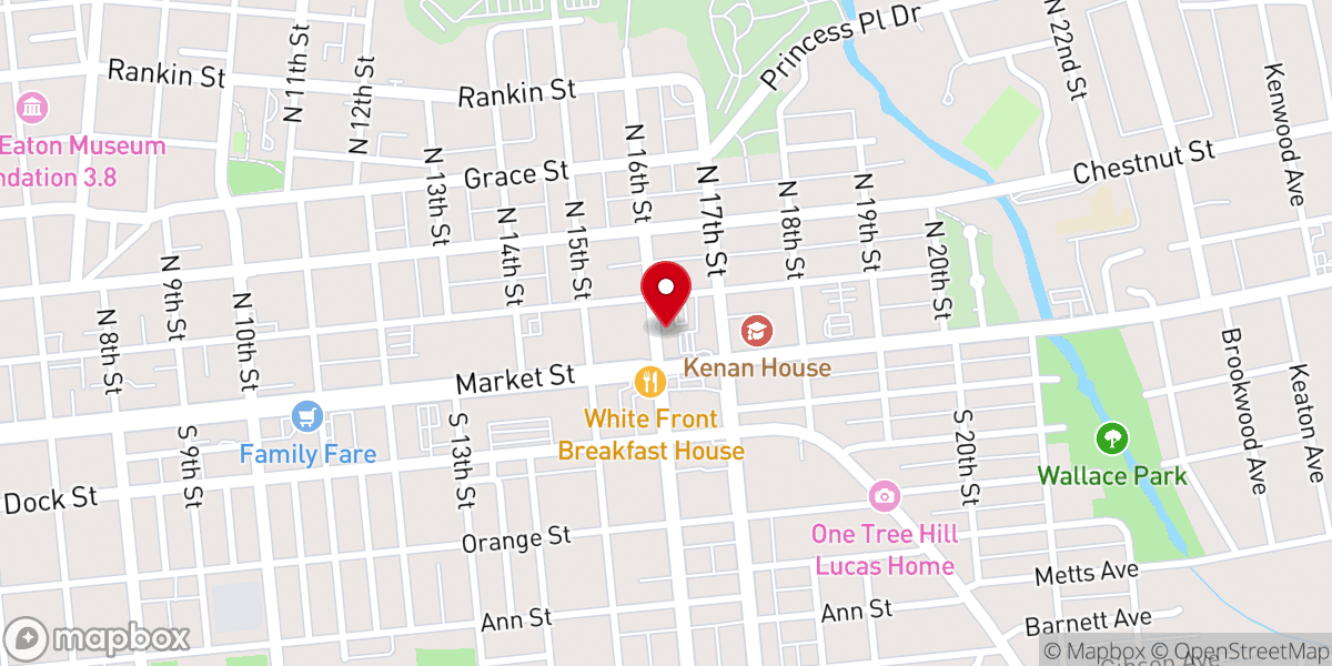 Map showing location of St Paul's Episcopal Church