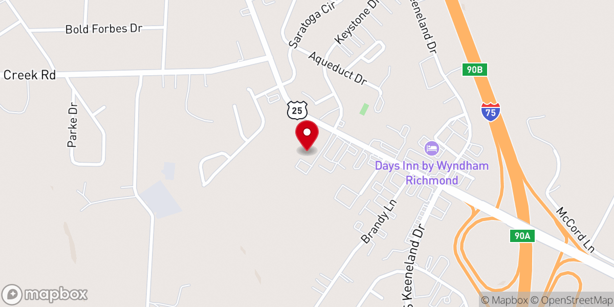 Map showing location of Victory World Outreach Center