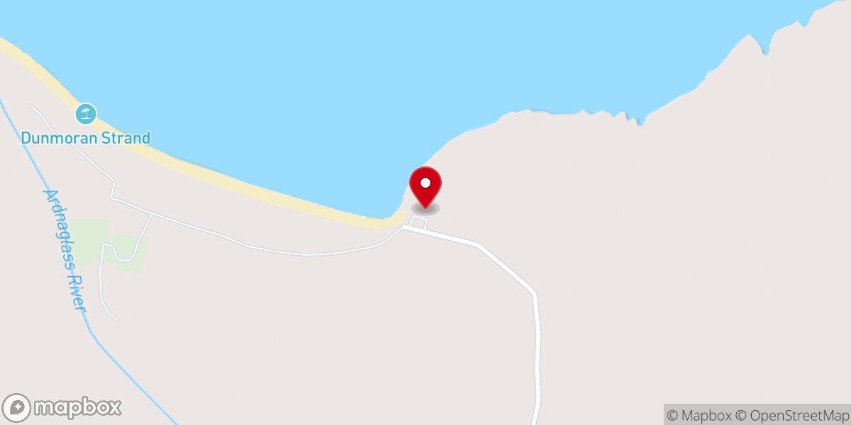 Map showing location of Dunmoran Strand
