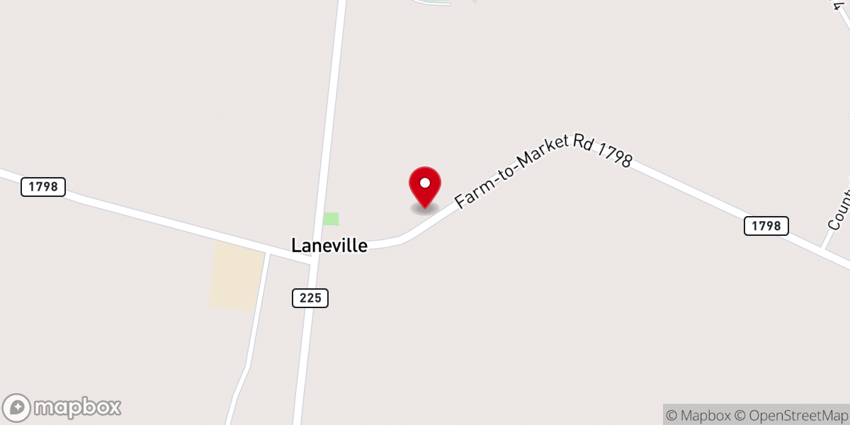 Map showing location of First Southern Baptist Church Laneville