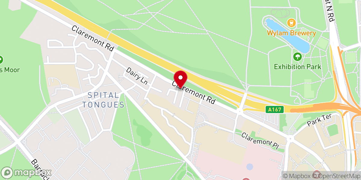 Map showing location of St Luke's Newcastle
