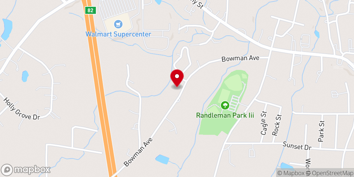 Map showing location of Calvary Baptist Church