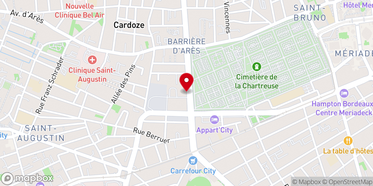 Map showing location of Cementerio de la Cartuja, tumba de G.J. Chaminade