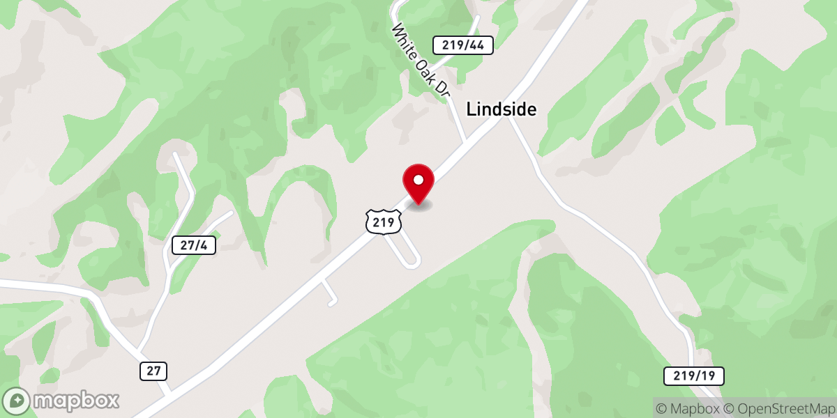 Map showing location of Red Sulphur United Methodist