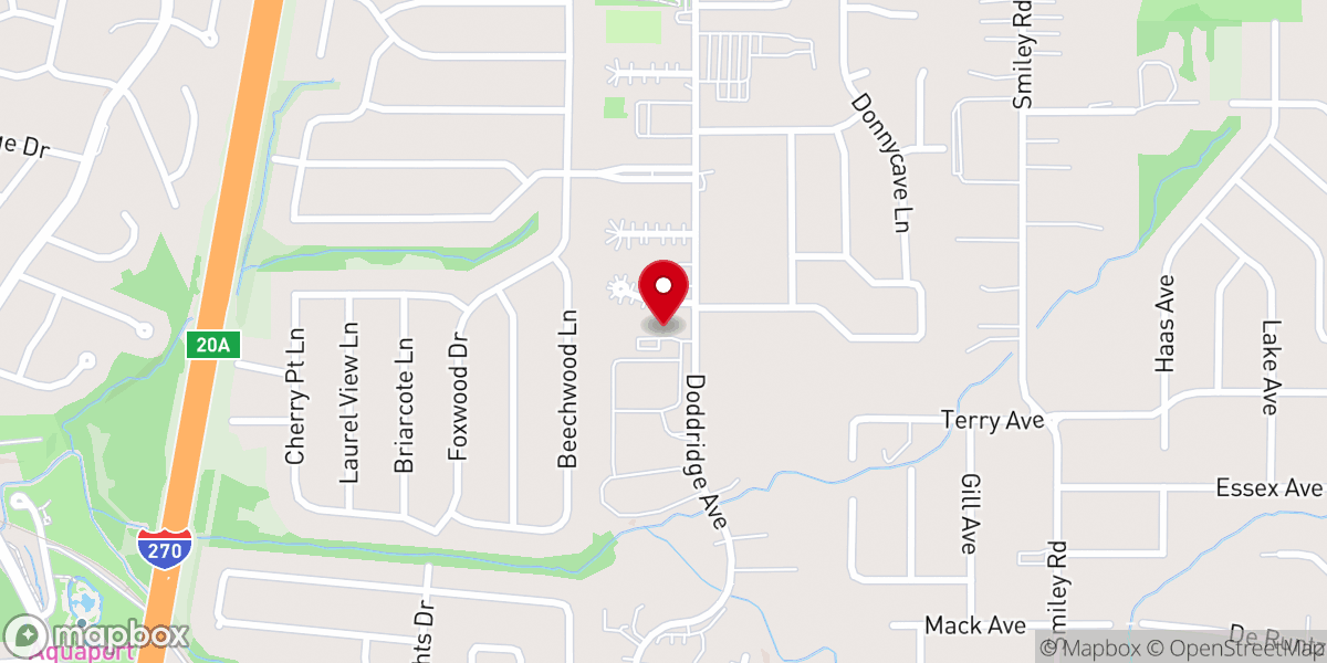 Map showing location of Brookside Missionary Baptist