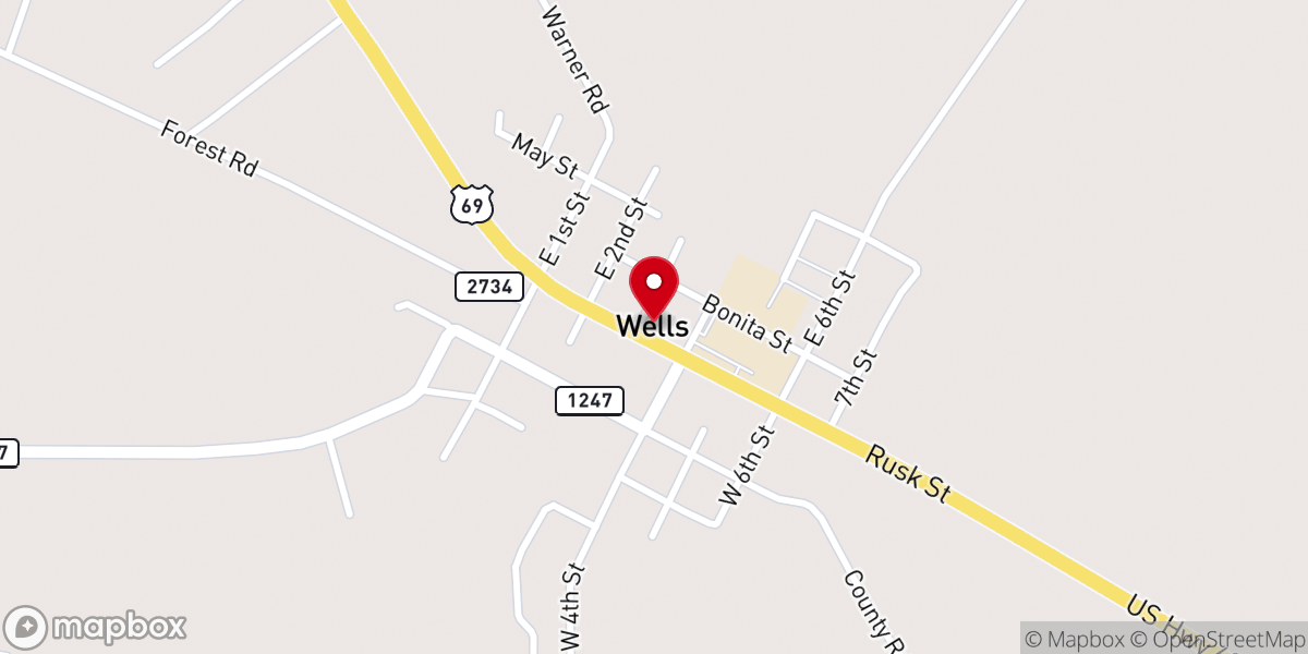 Map showing location of Wells United Christian Fellowship Inc
