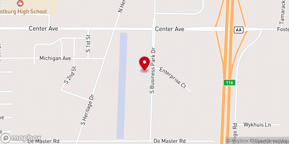 Map showing location of Grace Bible Fellowship